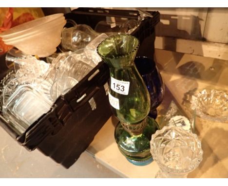 Shelf of mixed glassware