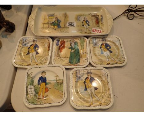 Dickens characters serving set by Van Dyck Ware