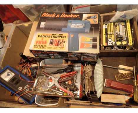 Selection of tools fixutres fittings drill etc