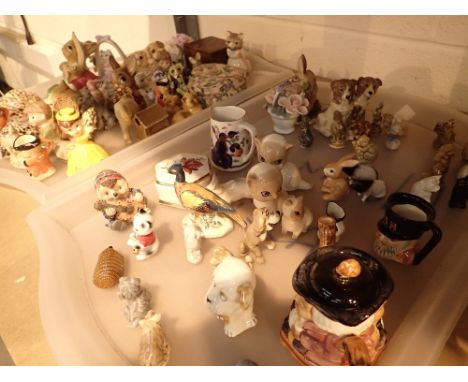 Assorted ceramic figurine collection to include Wade Hummel and Beswick animal figurines with Pendelfin and other ceramics 