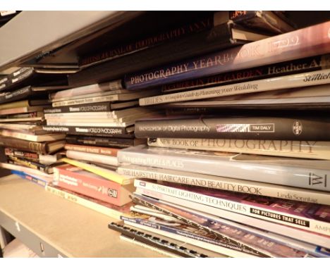 Shelf of mixed photography books 