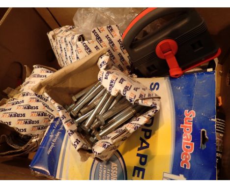 Box of mixed fittings and tools