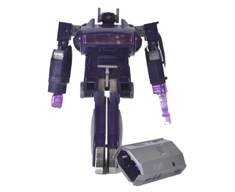 Transformers - a vintage 1980s (1983) Toyco G1 Transformers inspired Shockwave action figure. Transforming from robot to lase