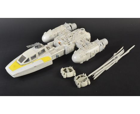 Star Wars - an original vintage Kenner / Palitoy made Star Wars action figure playset ' Y Wing Fighter Vehicle '. Lacking fro