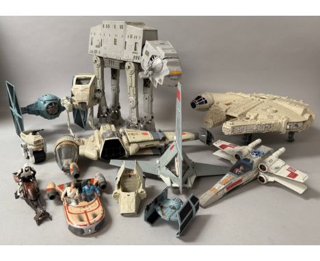Star Wars - Kenner, 38810 At-At, Lucas Films Ltd, 47cm high, 1981; Millennium Falcon, CPG Products, 1979; AT-ST Walker, LFL, 
