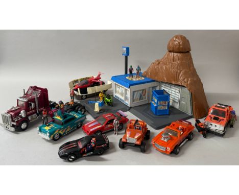 Mask - Kenner, Boulder Hill playset, boxed; Rhino tractor rig/ mobile defence unit, boxed; Slingshot RV, boxed; Raven corvett