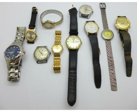Lady's and gentleman's wristwatches including Rotary, Accurist, and Bulova 