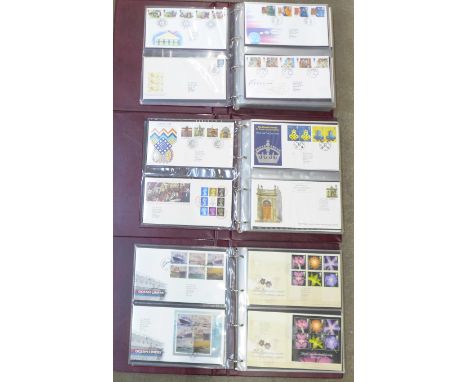 Three albums of first day covers, 1990's to 2000's 
