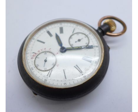 A German military chronograph pocket watch, marked Mensor 