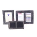 A silver-plated rectangular photograph frame with a Terence Conran label verso,