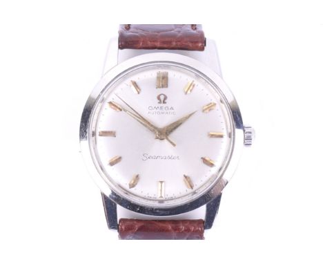 Omega, Seamaster, a gentleman's stainless steel round automatic wrist watch, circa 1961. Number 14774 SC-62, the silvered dia