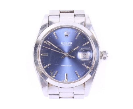 Rolex, Oysterdate Precision, a gentleman's stainless steel bracelet watch, circa 2007. Ref.116264, No.Z325822, the brushed-bl