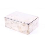 A silver mounted rectangular cigar box.
