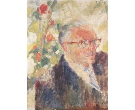 Ivan Ripley - Head and shoulders profile portrait of a gentleman, oil on canvas, signed lower right, 62 x 46cm