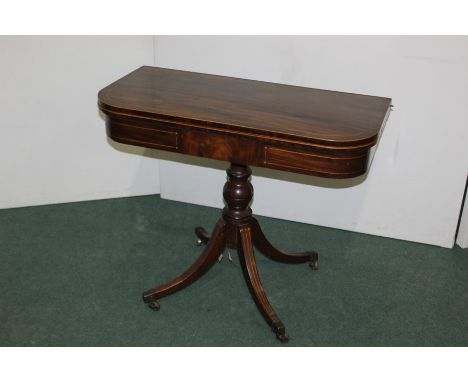 19th Century mahogany card table