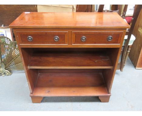 REPRODUCTION TWO DRAWER OPEN SHELF UNIT 