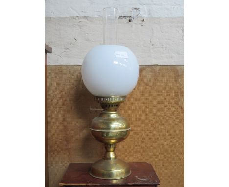 DUPLEX BRASS OIL LAMP WITH SHADE 