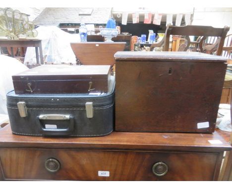 SUNDRY LOT INCLUDING CASED TYPEWRITER AND FIRST AID BOX WITH CONTENTS, ETC.