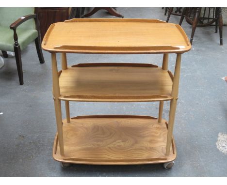 ERCOL GOLDEN DAWN THREE TIER TEA TROLLEY