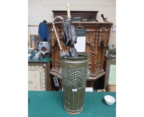 REPOUSSE BRASS STICK STAND AND PARASOLS