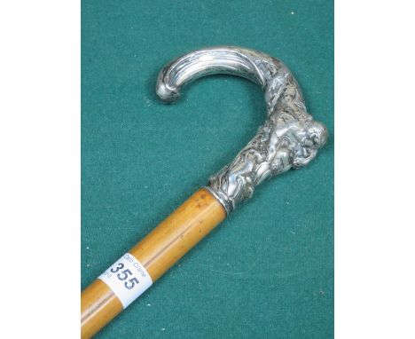 GOOD QUALITY 900 CONTINENTAL SILVER MOUNTED WALKING STICK