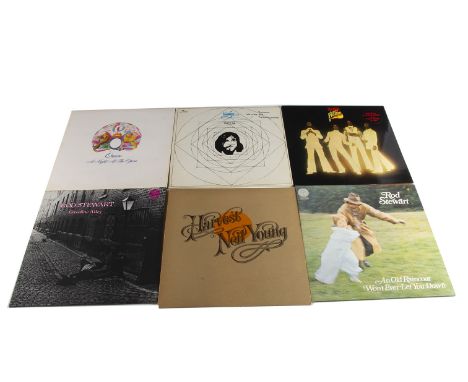 Rock LPs, ten albums of mainly Classic Rock comprising Neil Young - Harvest, Queen - A Night At The Opera, Kinks - Lola Versu