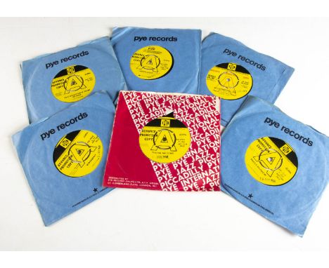 Pye Label Demo Singles, six demos on the Pye label, all Yellow Labels with large 'A' motifs in Original Company Sleeves compr