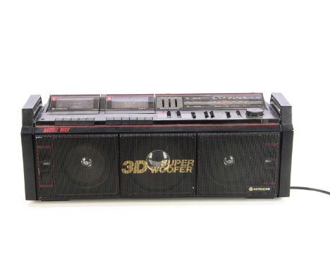 Hitachi Boombox, Hitachi Double Deck 3D8 3 way speaker portable sound system, generally good condition, untested