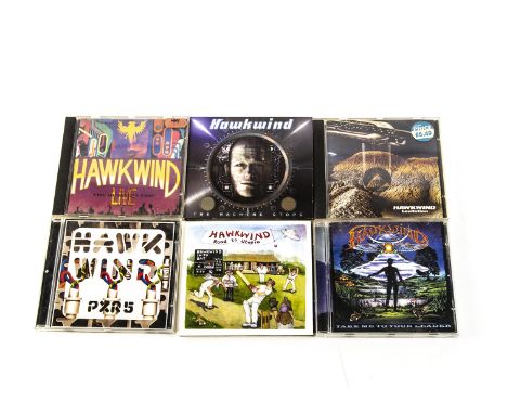Hawkwind CDs / Ticket, approximately fifty Hawkwind CDs with titles including Doremi Fasol Latido, Distant Horizons, Space Ba