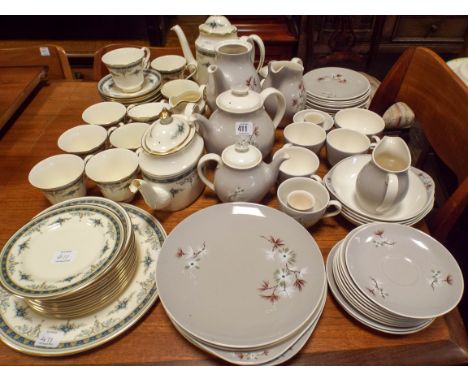 Minton Grassmere design tea set together with a Royal Doulton Frost Pine part tea/dinner service 