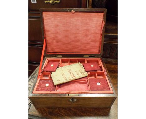 An early Victorian rosewood mother of pearl inlaid trinket box (needs renovation)