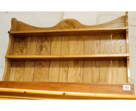 Small oak wall shelf fitting 