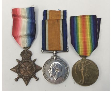 A 1915 Star trio, awarded to Pte Oswald F. Binnington of the Army Cyclist Corps, and later the Cheshire Regiment. To include: