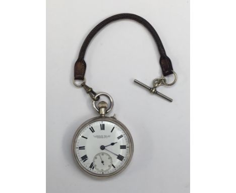 A WW1 era Royal Artillery issued sterling silver pocket watch. Manufactured by Smith & Son Ltd of Trafalgar Square, London. F