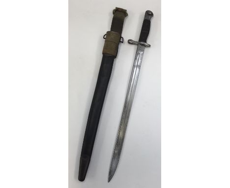 A WW1 era, M1917 United States bayonet by Remington, 1917 dated to the ricasso, plus U.S. proof marks.                       