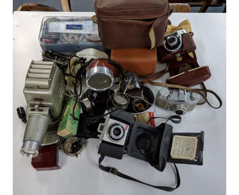 Photographic, film and recording related collectables to include a vintage microphone, Rectamat and othersLocation: 