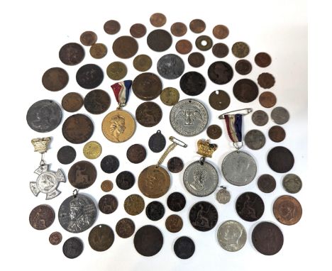 Mixed coins - Victorian and later mostly British examples to include 1844 half farthings, 1853 farthings, 1875 Prince of Wale