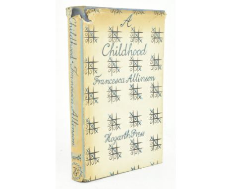 Hogarth Press:- Allinson, Francesca. 1937 Childhood. Printed by Leonard &amp; Virginia Woolf at the Hogarth Press. Publisher'