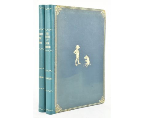 Milne, A. A. 1928 The House at Pooh Corner, first deluxe edition, along with uniform volume 1927 Winnie-The-Pooh, fifth editi