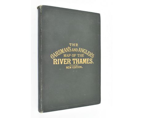 London topography. The Oarsman's and Angler's Map of the River Thames. An early 20th century circa 1912 new edition, publ. Ed