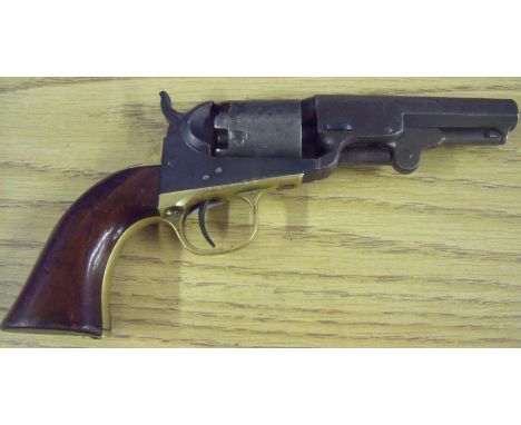 Colt .31 pocket percussion cap revolver circa 1849 serial no. 281931, with four inch octagonal barrel with engraved name and 