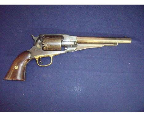 Remington Army 1858 .44 percussion cap revolver with octagonal barrel engraved to the top rib with New York address 