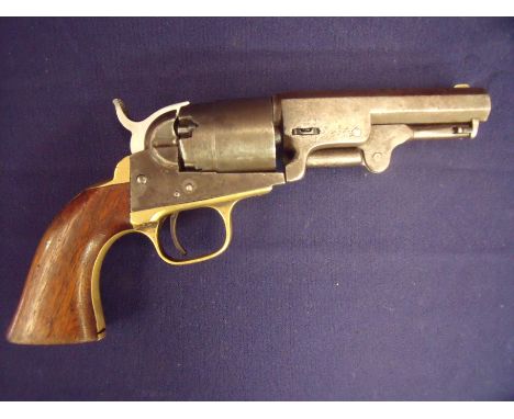 Colt 1849 .31 percussion cap pocket revolver, serial no. 12455/2092 with four inch octagonal barrel, the frame stamped Colt P
