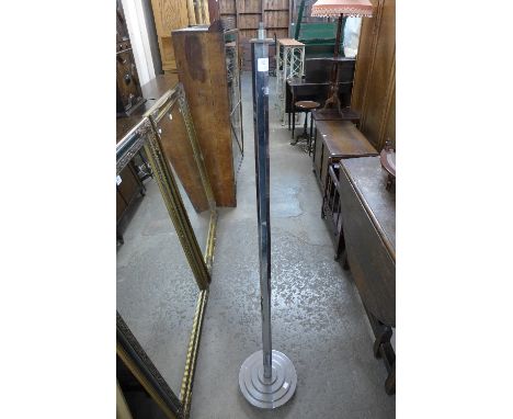 An Art Deco chrome standard lamp base