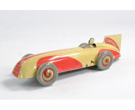 Chad Valley Mechanical Single Seater Land Speed Record Car. In good working order. Generally very good to excellent. 