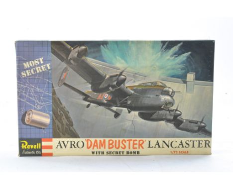 Revell Vintage Plastic Model Kit comprising 1/72 Avro Lancaster Dambuster with Secret Bomb. Looks to be complete. 