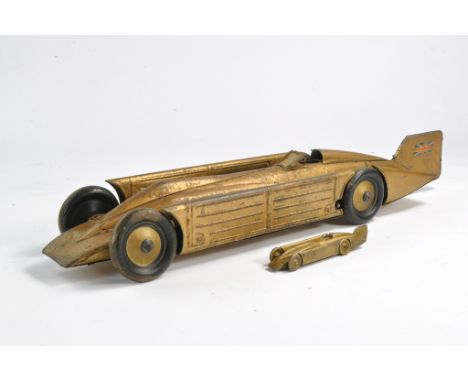 Gunthermann Mechanical Seagraves Golden Arrow Land Speed Record Car. Tinplate model is in working order, is generally good wi