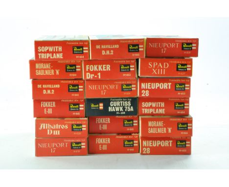 Revell Vintage Plastic Model Aircraft Kits in 1/72 comprising Eighteen issues. All complete and unstarted. 