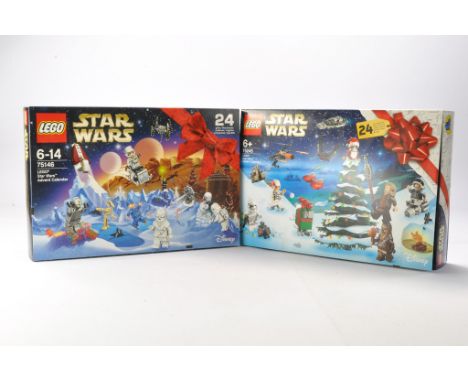 Lego Star Wars issues comprising 1) Item No. 75146 Advent Calendar, factory sealed. 2) No. 75245 Advent Calendar, open but lo