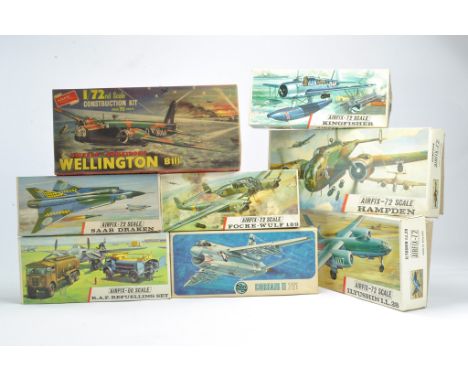 Airfix Vintage Plastic Model Kits comprising seven boxed issues, including Corsair II, Saab Draken, Kingfisher, RAF Refuellin